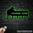 thumbnail image 4 of Craftnamesign Custom Cute Cat Metal Key Holder, Cat Lover Sign, Cat Metal Coat Rack, Cat Wall Decor, 4 of 5