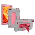 thumbnail image 1 of FIEWESEY for MatrixPad Z1/S7 7" Case,Fusion5 Tab F704Bv2 Case,Shockproof Silicone Stand Case Cover For VUCATIMES N7/HAOVM MediaPad P7/qunyiCO Y7/AEEZO Kids Tablet/AEEZO Tronpad TP701/TK701(Gray+Pink), 1 of 8