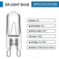 thumbnail image 2 of 10-Pack of 28W 230V 370LM 2700K Warm White Dimmable G9 Halogen Bulbs, 2 of 5