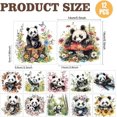 thumbnail image 2 of 12 Sheets Panda Rub on Transfers for Crafts Panda and Flowers Rub on Transfer Stickers Panda Transfers Animal Rub on Decals Sticker for Glass Wood Paper Furniture DIY Home Decor 5.5x5.5" DIY, 2 of 8