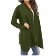 thumbnail image 4 of Olyvenn Womens Cardigan Wedding Blazer Set Long Sleeve Jackets Classic Solid Slim Fit Business Work Office Fashion V Neck Womens Suit Flowy Comfy Wrap Outwear Casual Army Green 12, 4 of 6