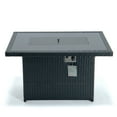 thumbnail image 5 of Outdoor Propane Fire Pit Table - Patio Heater with Wicker Frame & Tabletop - Modern Fire Bowl, 5 of 10