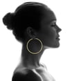 thumbnail image 5 of 60MM Endless Hoop Earrings 14k Yellow Gold, 5 of 7