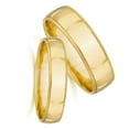 thumbnail image 3 of Pompeii3 Matching Gold His Hers Polished Wedding Band Ring Set, 3 of 5