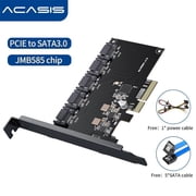 ACASIS PCIe 3.0 x4 to 5 Port SATA 3.0 Expansion Card with JMB585 Chip for 6Gbps Hot-Swap Storage and Boot Drive