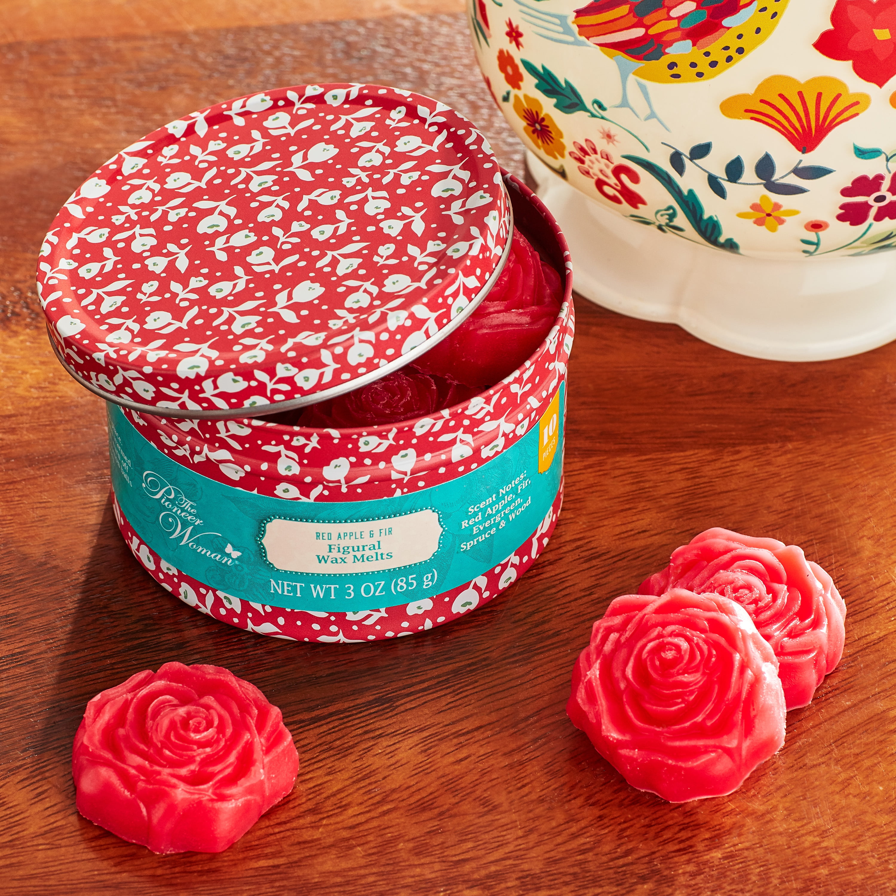 (2 pack) The Pioneer Woman Figural Wax Melts, Red Apple & Fir, 10 Count