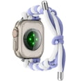 thumbnail image 3 of for Apple Watch 38/40/41/42mm(Series11 10) – Two-tone Woven Umbrella Rope Watch Band, Adjustable Breathable Slim Braided Wrist Strap for iWatch Series 11 10 9 8 7 6 5 4 3 2 1 SE321, H, 3 of 8