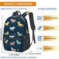 thumbnail image 3 of Unicorn and Star Black Pattern 17" School Backpacks for Teens,Waterproof Oxford Fabric,S-Shape Padded Straps for School,Travel,Hiking,Camping, 3 of 6