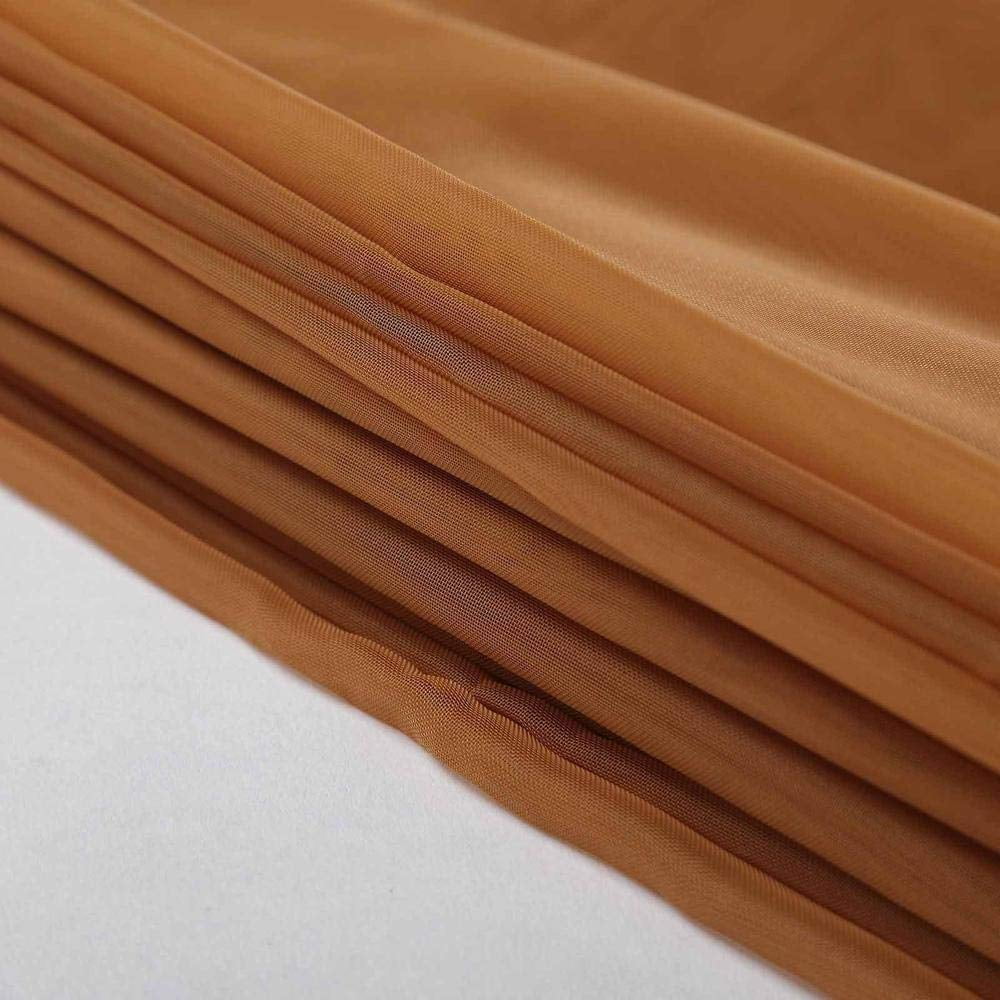 AK TRADING CO. 120" Wide (10Ft Wide) Voile Ceiling Drapes Sheer Curtain Panels with 4" Pocket for Wedding Venues, Banquet Halls, Corporate Events & Photobooth - Gold, 10 ft x 50 ft