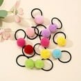 thumbnail image 2 of Sweet Colorful Stuffe Balls Girls Hair Ring Hair Bands Kids Headwear Accessories, 2 of 11