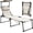 Cream White, variant on 3-in-1 Oversized Outdoor Folding Lounge Chair with Mat, Heavy Duty 5-Position Adjustable Beach Recliner with Face Cavity and Pillow for Lawn Poolside, Dark Gray