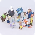 thumbnail image 2 of 12pcs Zootopia Zootropolis Judy Hopps Nick Wilde Mr Big Mini Figures Doll Toys Collectible Models Cake Cupcake Toppers Decor Kids Birthday Gift, 2 of 4