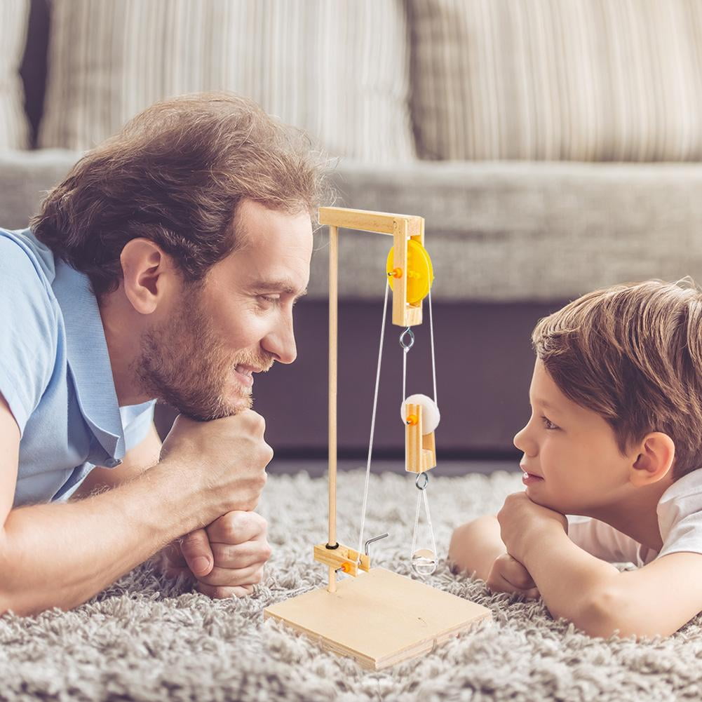 Kids DIY Science Experiment Model Kits Manual Crane Toy Learning Educat ZC 