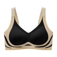 thumbnail image 3 of Fsqjgq Sports Bras for Women Sagging Full Coverage Wireless Bras Color Block Back Support Push Up Bra Bralettes Comfort Underwear Seamless Bra M, 3 of 6
