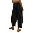 thumbnail image 6 of Liacowi Women Wide Leg Pants Loose Casual High Waist Harem Trousers for Work Office Streetwear Beachwear, 6 of 7