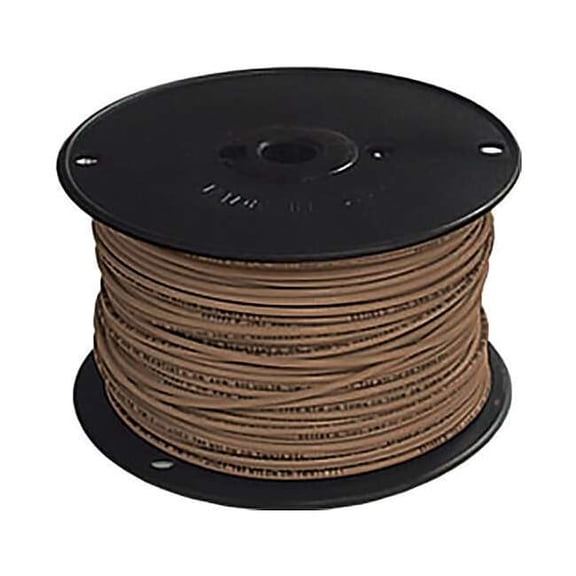 Southwire THHN Building Wire, Copper, 14 AWG, 1C, Brown, Solid, 500 ft 11586501