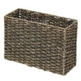 thumbnail image 6 of mDesign Large Rustic Woven Seagrass Toilet Tank Bath Storage Basket, Black Wash, 6 of 6