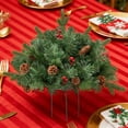 thumbnail image 4 of Outdoor Christmas Tree Frosted Urn Filler, Artificial Small Xmas Tree, Pathway, Porch, Table, Yard Decorations, With Pine Cones & Red Berries, 17.7 Inch, 4 of 8