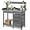 Gray, variant on QISHENSHUI Garden Potting Bench Potting Table ACQ Lumber Wood Outdoor Work Station Work Bench Planting with Cabinet & Drawer & Top Shelf & Lower Shelf Light Green