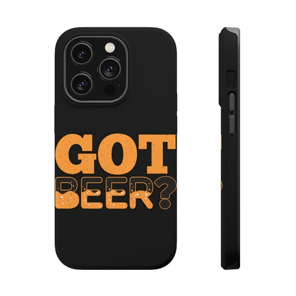 DistinctInk Tough Case for Apple iPhone 15 PRO (6.1" Screen), Compatible with MagSafe Charging - Got Beer?