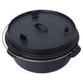 thumbnail image 4 of Cast Iron Dutch Oven with Skillet Lid, 12 Quart - Camping Pot for Fireplace, BBQ, Baking, 4 of 9
