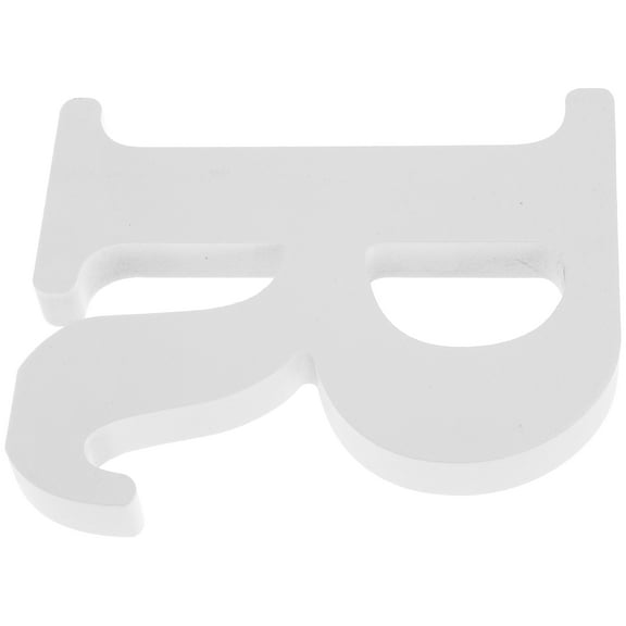 UPGRATOR White Wooden Alphabet Letters Decorative 1Pcs 5.89X5.11X0.59In