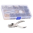 thumbnail image 3 of 120 Set Snap Fastener Kit Leather 6 Color Metal Studs Installation Tools, 3 of 8
