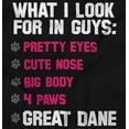 thumbnail image 2 of I Look For In Guys Great Dane Lover Tank Top Tee Shirt Women Brisco Brands S, 2 of 6