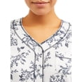 thumbnail image 3 of Secret Treasures Women's and Women's Plus 2-Piece Traditional Long Sleeve V-neck and Pant Sleep Set, 3 of 3