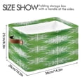 thumbnail image 4 of Christmas Diagonal Green Plaids Snowflakes Square Storage Bins with Handles Collapsible Containing Box 2 Packs, 4 of 9
