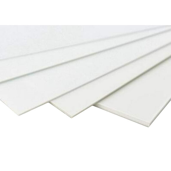 5pcs ABS Styrene Plastic Flat Sheet Plate 1mm x 200mm x 250mm White