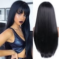 Human Hair Wig Wig Female Air Long Straight Hair Rose Net Silk Fiber Wig Headcover Wigs Human