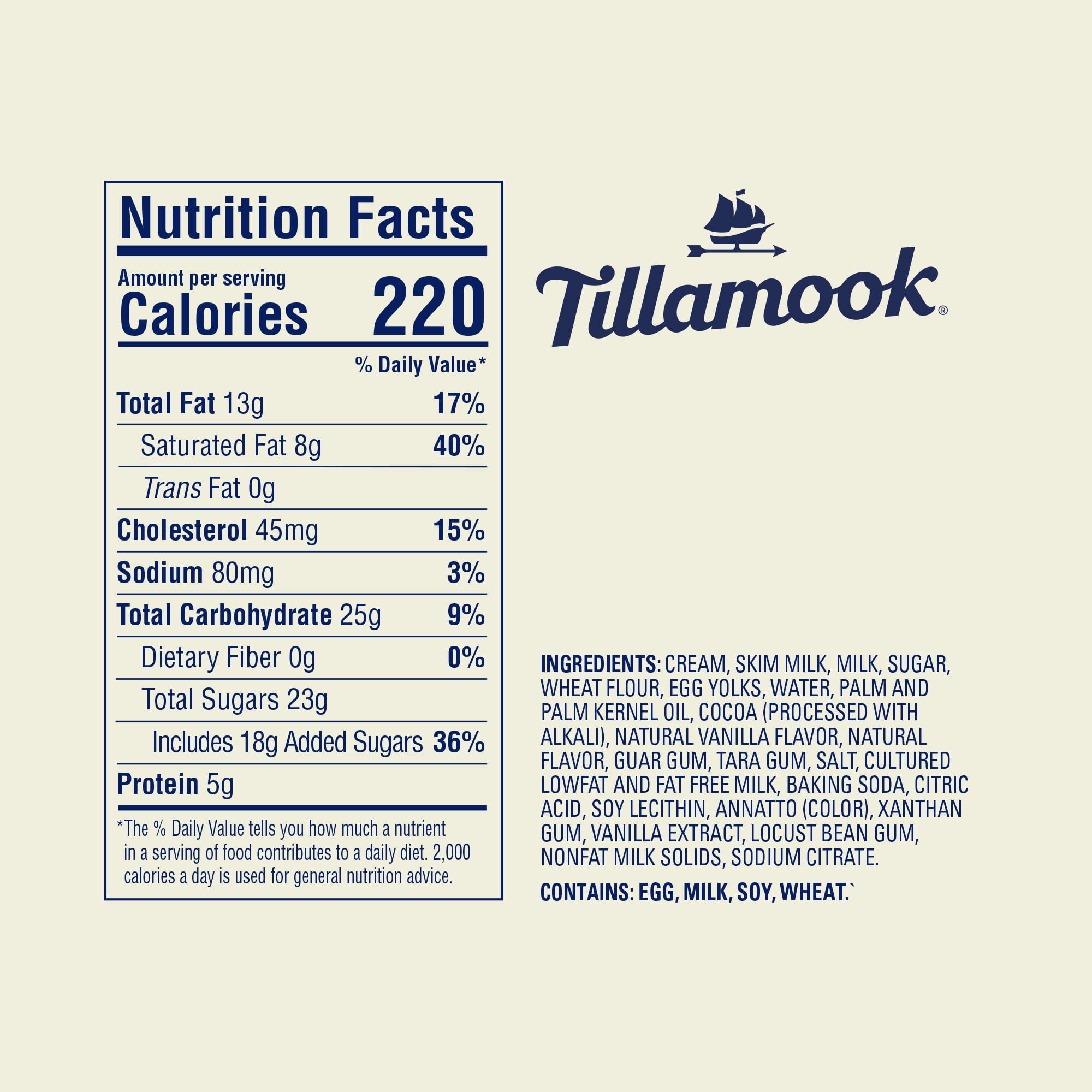 Tillamook Cookies and Cream Ice Cream, 56 Fl Oz