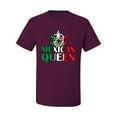 thumbnail image 2 of Wild Bobby Mexican Queen Latin Pride Men Graphic Tee, Maroon, Large, 2 of 5