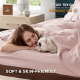 thumbnail image 2 of Juego de sábanas Bedsure, 100% algodón, percal, tamaño king, color rosa, 2 of 7