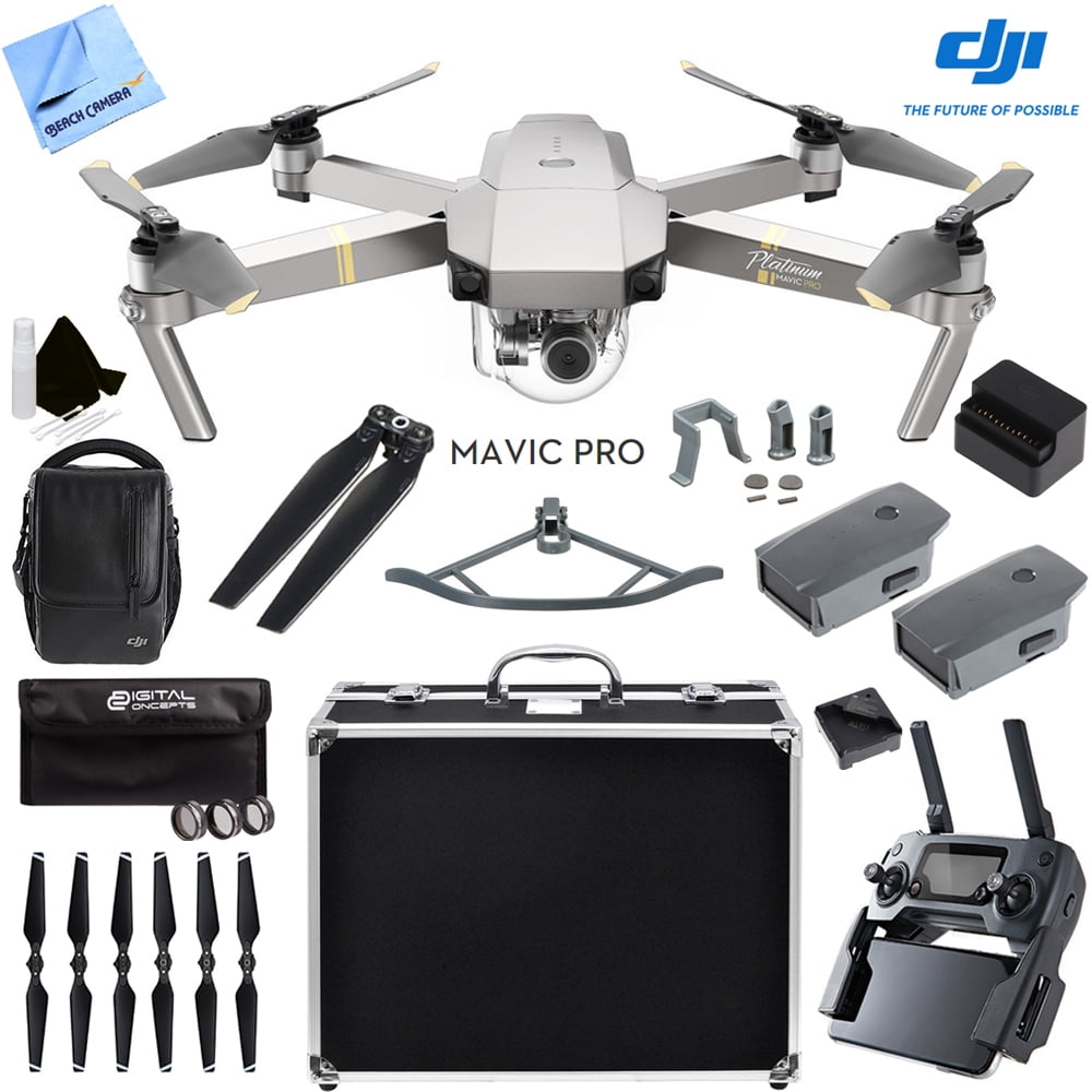 DJI Mavic Platinum Quadcopter with 4K Camera Fly with 2 More Batteries Ultra Kit - Walmart.com