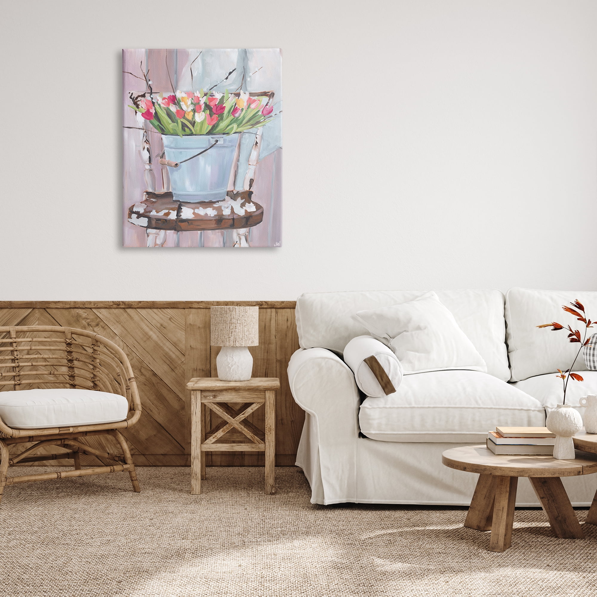 Stupell Industries Tulip Bouquet Still Life Botanical & Floral Painting Gallery Wrapped Canvas Art Print Wall Art, 30 x 40