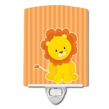 Caroline's Treasures BB8697CNL Lion Ceramic Night Light, 6x4x3", multicolor
