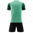 thumbnail image 5 of NAISIBABY Boys Activewear 2-Piece, Quick Dry Short Sleeve T-Shirt & Sports Shorts Sets Performance Basketball Football Outfits Green Size 7-8, 5 of 5