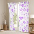 thumbnail image 3 of Manfei Cartoon Heart Pattern Black Out Curtains,Girl Cute Loves Curtains Pack of 2 (42x63 Each),Purple White Bedroom Curtains For Girls Teens,Microfiber Bedroom Decor, 3 of 6