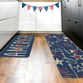 thumbnail image 5 of 2 Pieces 4th of July Kitchen Rugs Independence Day Decorative Floor Mats Kitchen Dirt Counteractive Floor Mats Two Piece Set Bathroom Defend Slip Floor Mat Set Blue, 5 of 6