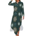 thumbnail image 2 of Aves Mandala Chiffon Dress Retro Bohemia Print Elegant Dresses Streetwear Casual Dress Female Sexy Graphic Vestido Big Size 5XL, 2 of 7