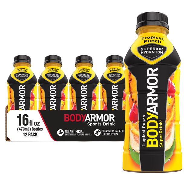 BODYARMOR Sports Drink,Tropical Punch, 16 Fl. Oz., 12 count Walmart