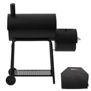 Royal Gourmet CC1830FC 28 Charcoal Grill with Offset Smoker, With Cover,855 Sq. In. Cooking Area, Front Shelf,Charcoal Grill for Outdoor Grilling and Backyard Cooking, Black