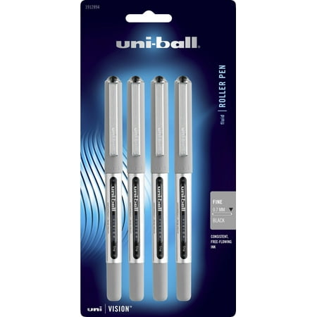 uni-ball 207 Retractable Gel Pens, Medium Point, Black, 4