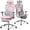 Pink, variant on Snoonwee Ergonomic Pink Office Chair Footrest Lumbar Support 4D Armrests 3D Headrest 135°