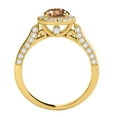 thumbnail image 4 of Aonejewelry 1.35 Ct. Halo Morganite and Diamond Engagement Ring Crafted In 14k Solid Yellow Gold (A+ , I2-I3), 4 of 4