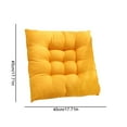 thumbnail image 3 of Fmbmuo Fade-Resistant Seat Cushion Cloth Square Breathable for Office Chair, Modern Yellow Non-Slip Chair Cushions 18"x 18", 3 of 5