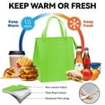 thumbnail image 6 of Insulated Tote Shopping Bag - Nonwoven Fabric with Thickened Aluminum Film, Large Capacity Cooler Bag for Hot & Cold Foods, Reusable Grocery Bag, Black 38*33*22cm, 6 of 6