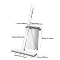 thumbnail image 4 of Flat Mop and Bucket System with Wringer - Wet/Dry Floor Cleaning Kit, 2 Reusable Microfiber Pads, Adjustable Handle for Hardwood, Laminate & Tile Floors, 4 of 9